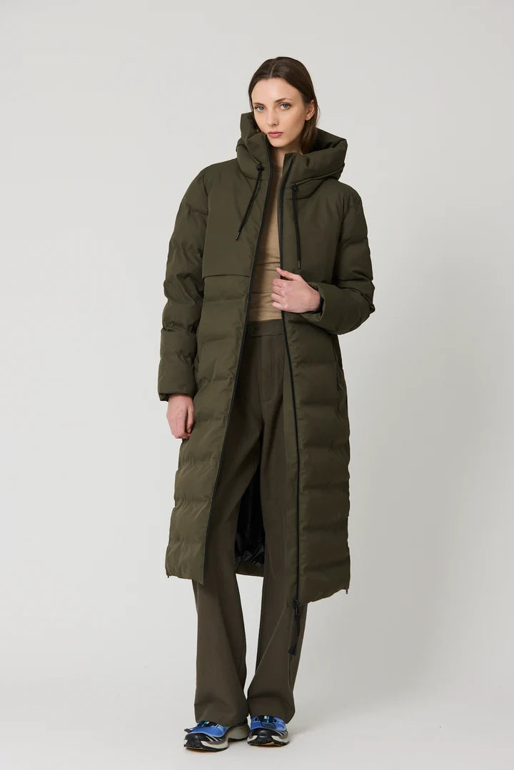 TANTA KHAKI SNESTORM QUILTED COAT