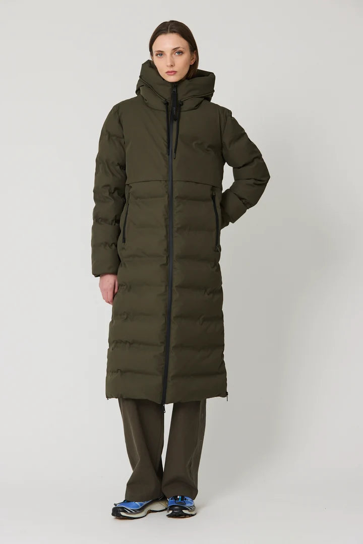 TANTA KHAKI SNESTORM QUILTED COAT