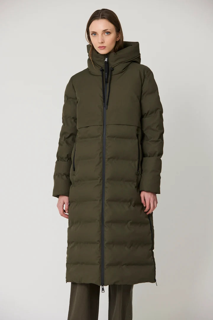 TANTA KHAKI SNESTORM QUILTED COAT