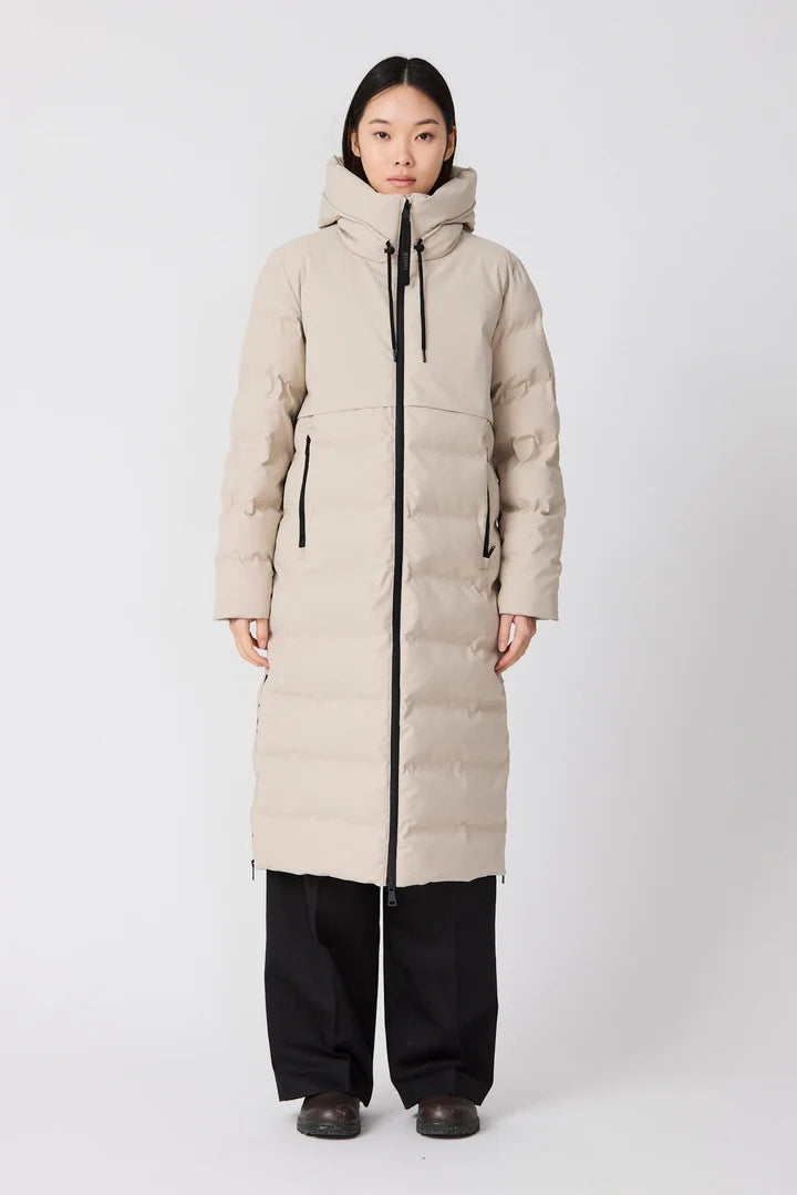 TANTA STONE GREY SNESTORM QUILTED COAT