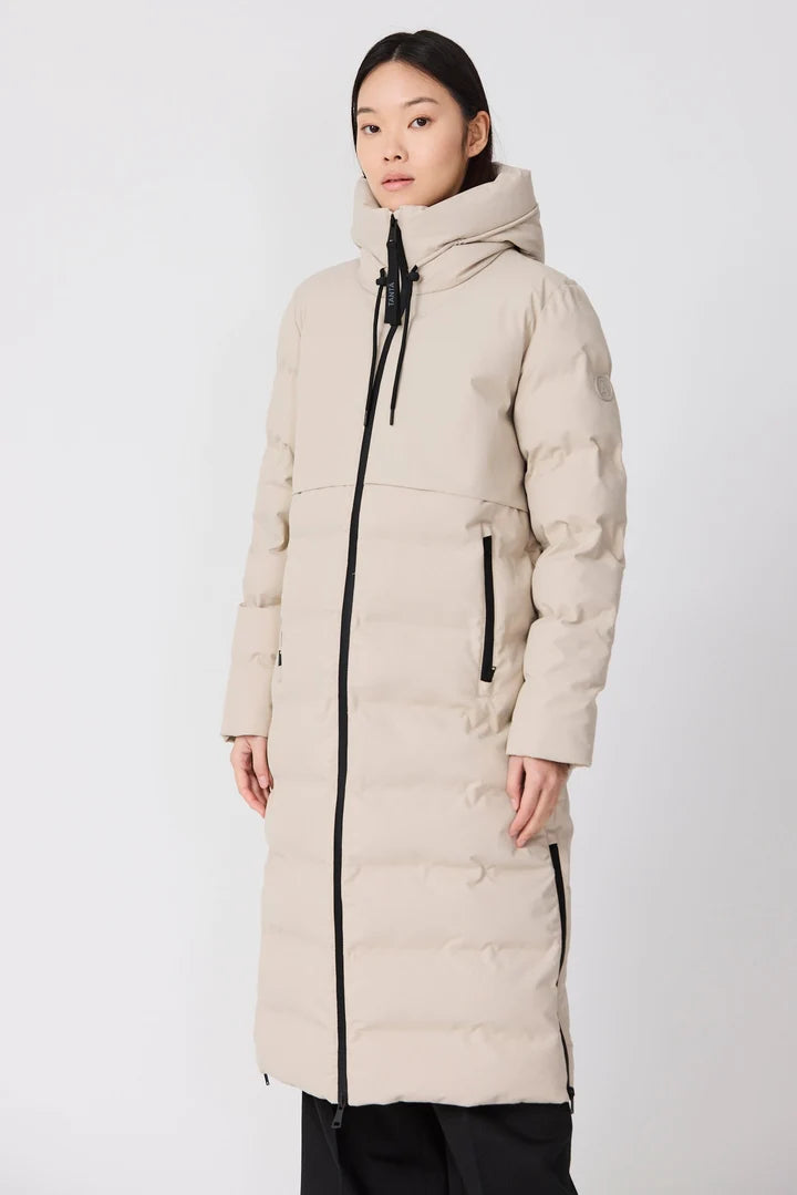 TANTA STONE GREY SNESTORM QUILTED COAT