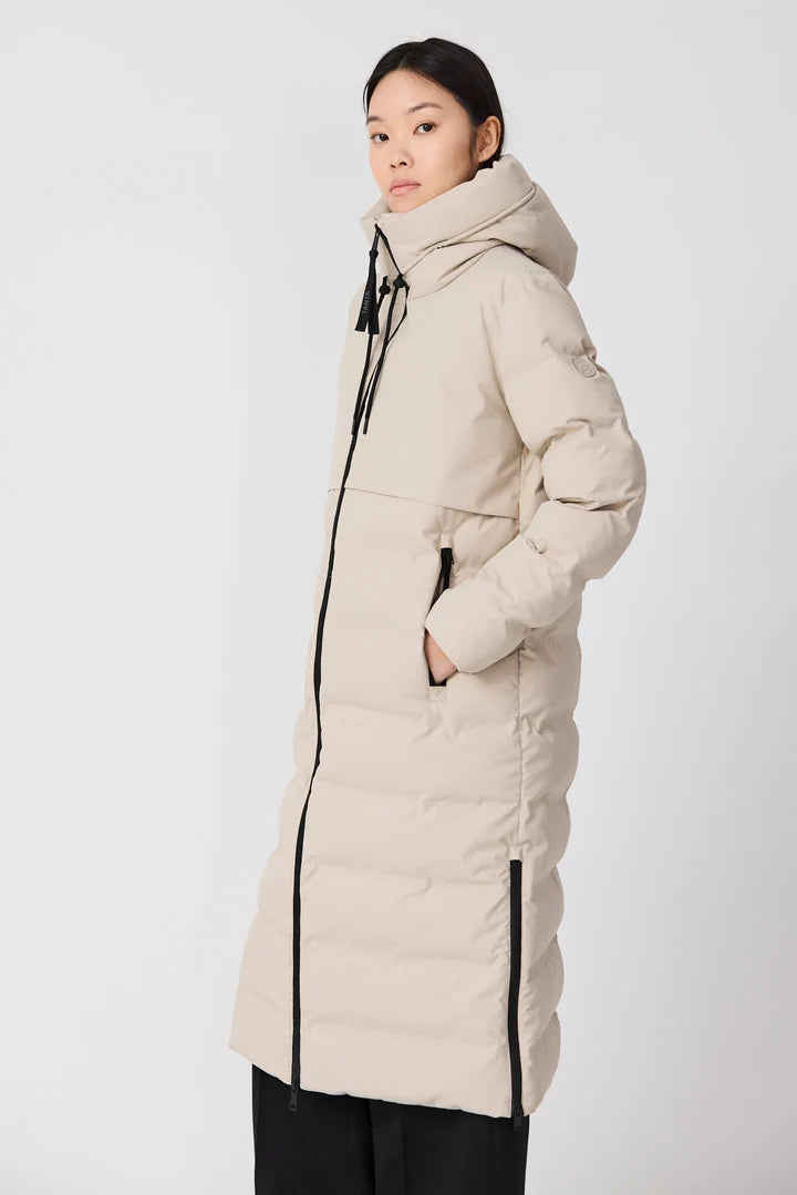 TANTA STONE GREY SNESTORM QUILTED COAT