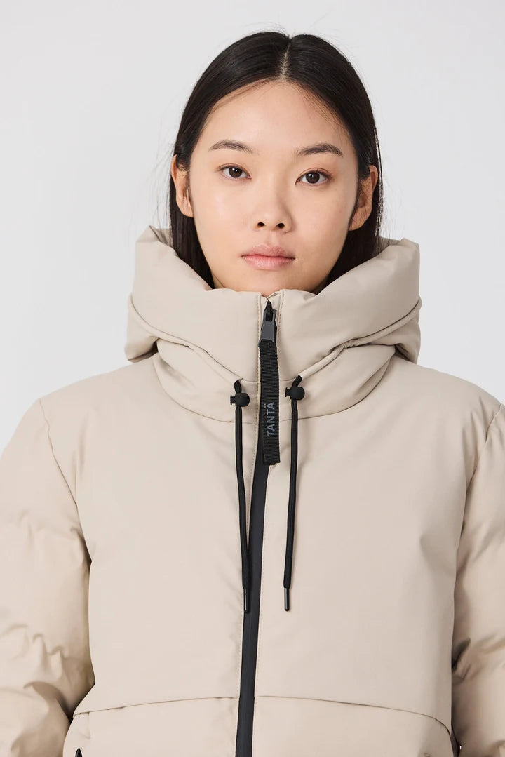 TANTA STONE GREY SNESTORM QUILTED COAT