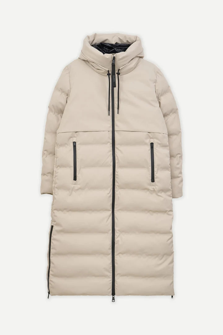 TANTA STONE GREY SNESTORM QUILTED COAT