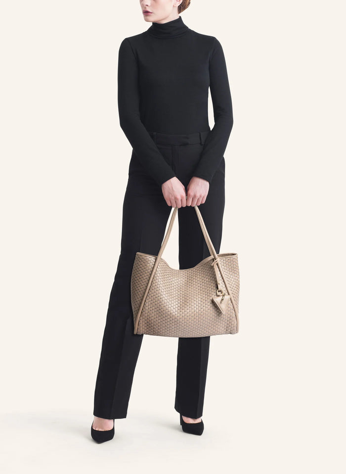 PARISE TAUPE 09 TUBULAR  ACACIA SHOULDER BAG