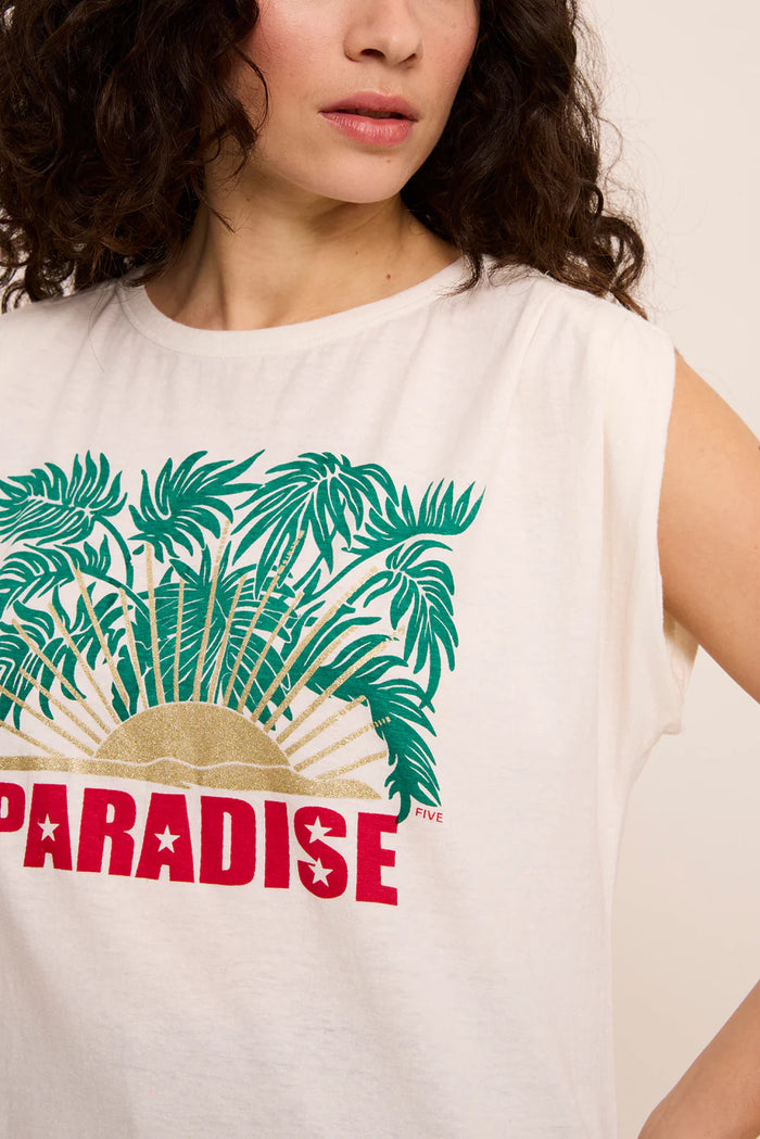 FIVE WHITE PARADISE SLEEVELESS TEE
