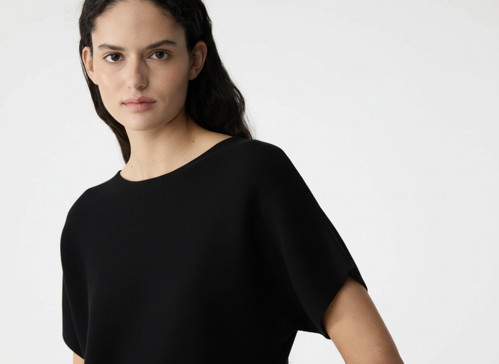 KNIT-TED OFF BLACK KNIT EVA TOP - White Bicycle