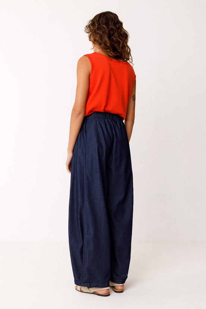 SKFK DENIM AINE GOTS WIDE TROUSER