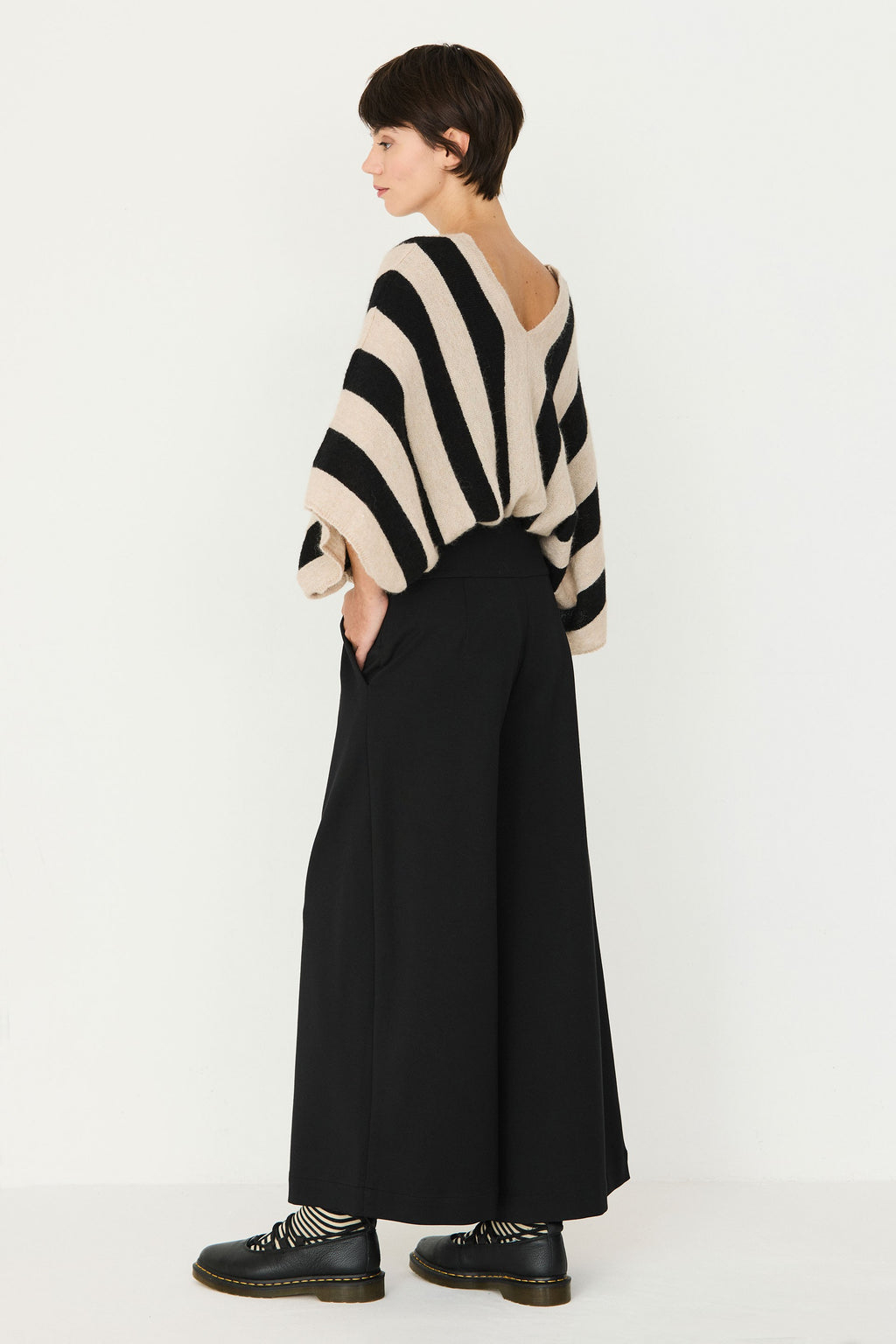 SKFK BLACK WRAP EFFECT ARAIKA TROUSER