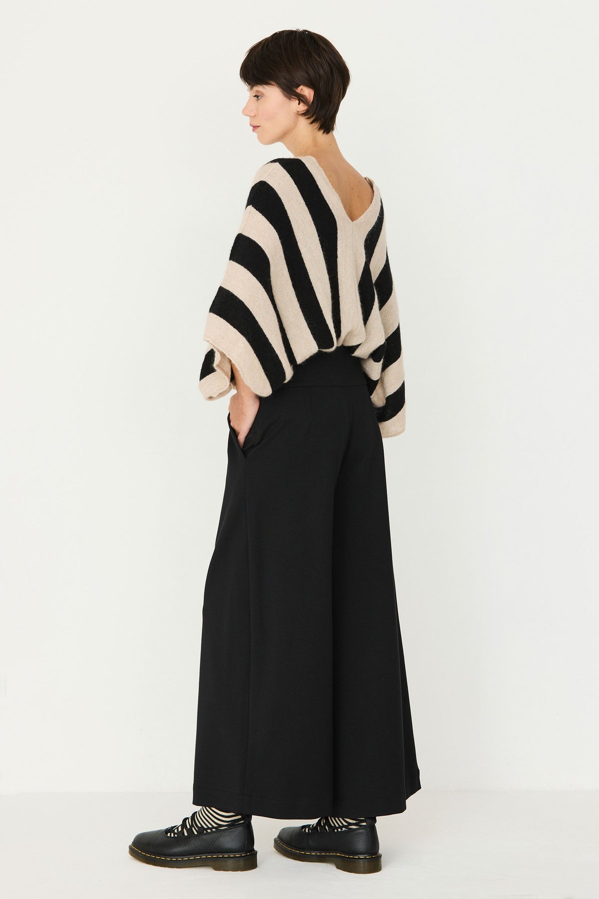SKFK BLACK WRAP EFFECT ARAIKA TROUSER