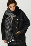 SKFK BLACK AND WHITE BELAR GOTS SCARF