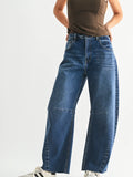 JUST BLACK DENIM BARREL JEAN - White Bicycle