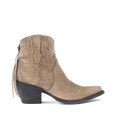MEXICANA LA CONCHO BONE SHORT COWBOY BOOT - White Bicycle
