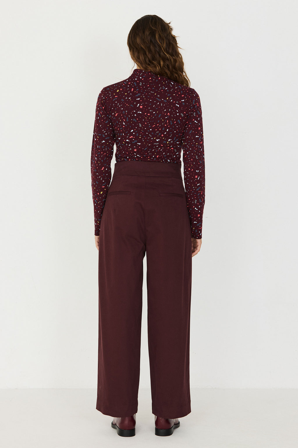 SKFK PLUM, EHIARA GOTS BALLOON TROUSER