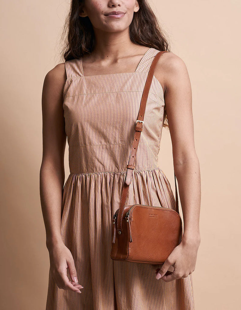 O MY BAG COGNAC STROMBOLI LEATHER
