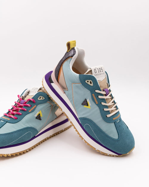 0-105 LENOX WEATHER TRAINER IN TEAL MULTI - White Bicycle