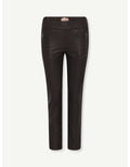 GUSTAV DOA BLACK LEATHER KICK FLARE PANT - White Bicycle