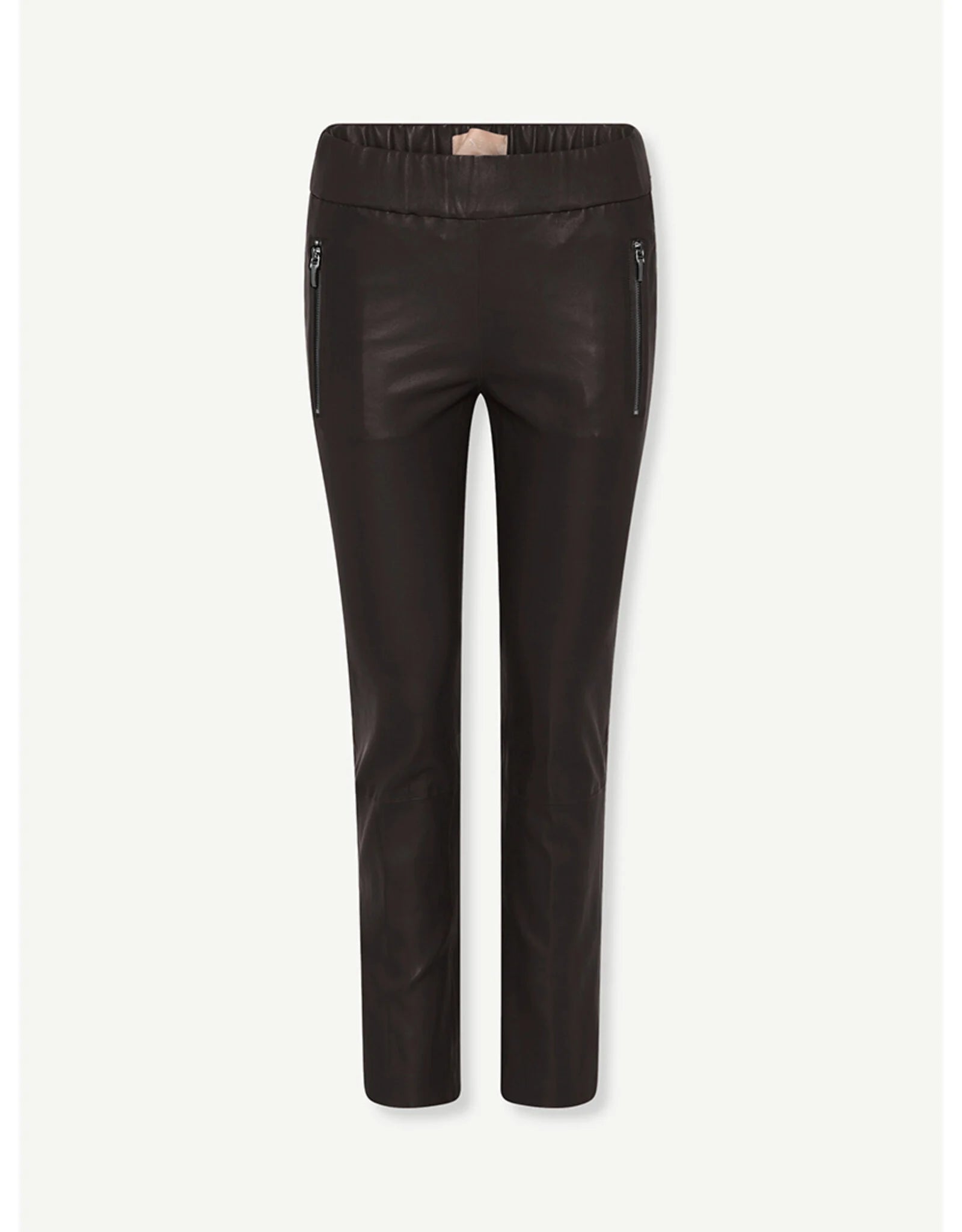 GUSTAV DOA BLACK LEATHER KICK FLARE PANT - White Bicycle