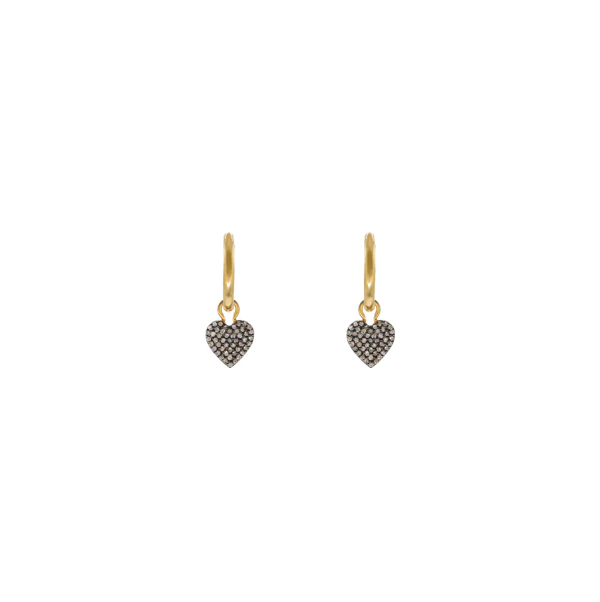 KIRSTIE LE MARQUE DROP HEART EARRINGS - White Bicycle