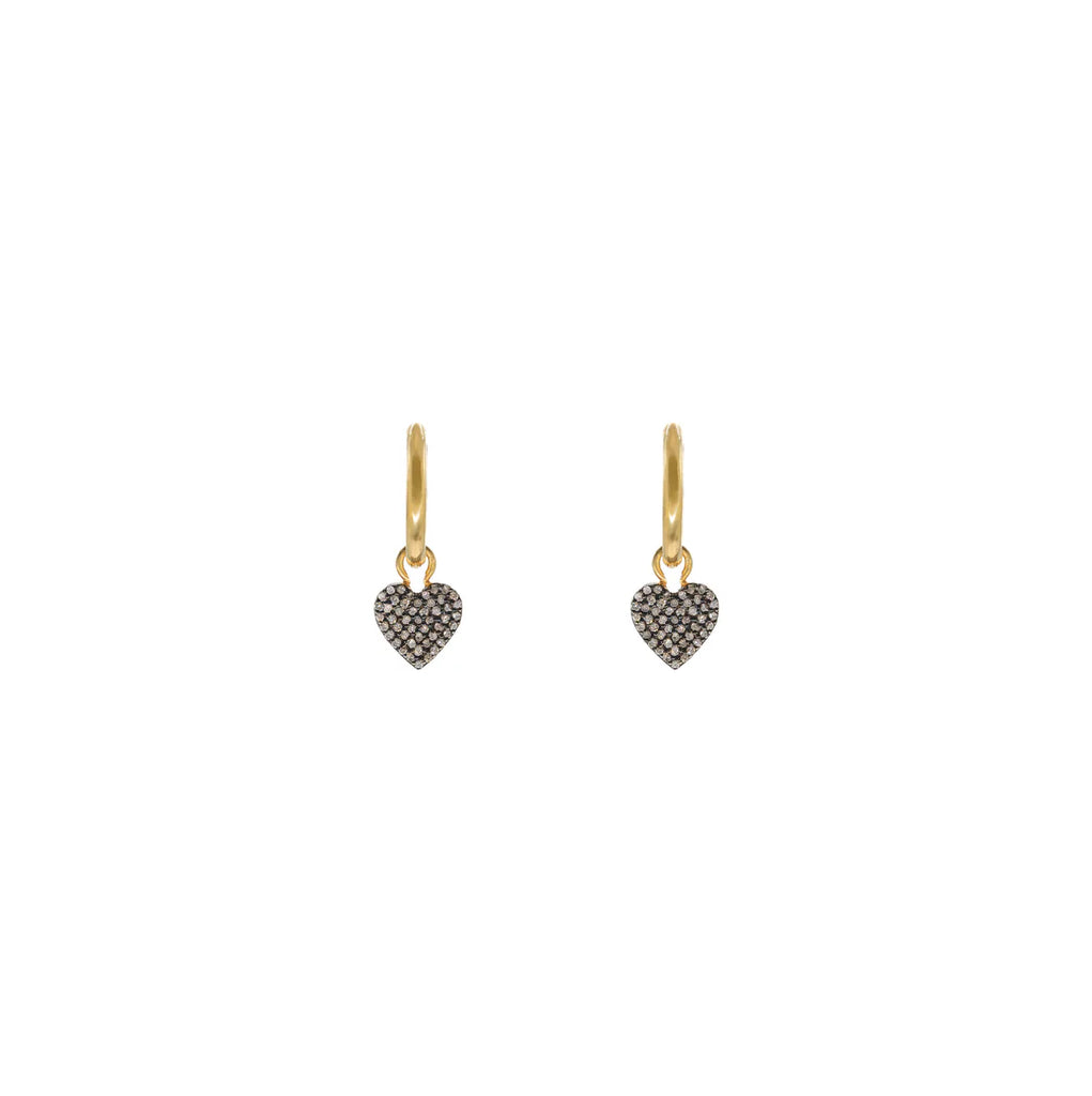 KIRSTIE LE MARQUE DROP HEART EARRINGS