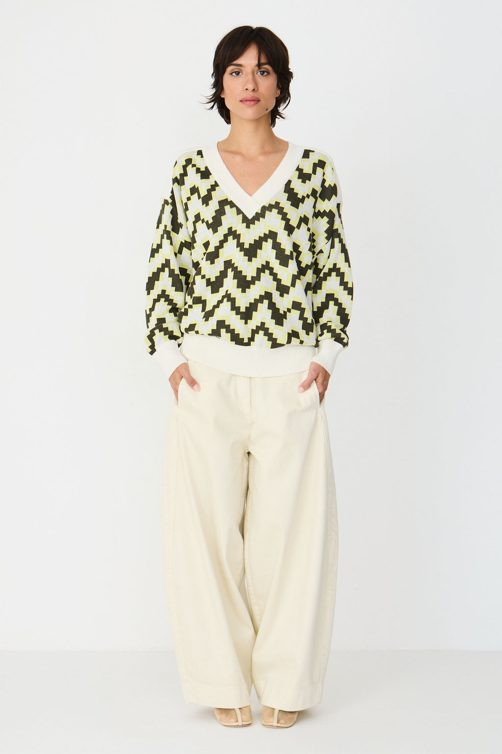 SKFK KEREZI-GOTS ZIG ZAG SWEATER