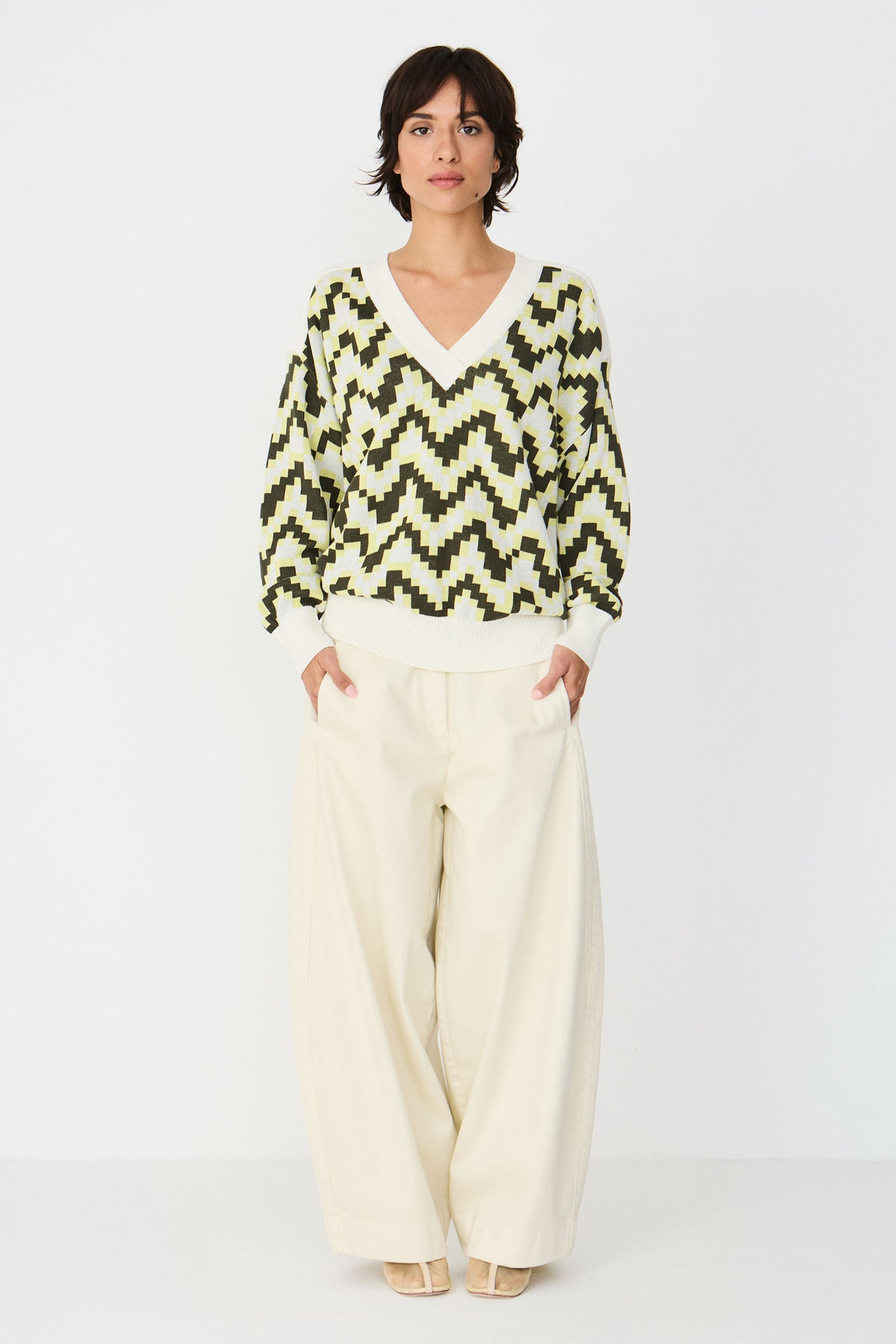 SKFK KEREZI-GOTS ZIG ZAG SWEATER