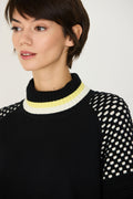 SKFK BLACK AND CREAM LEIANE SWEATER
