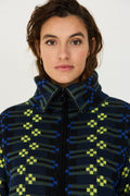 SKFK COTTON KNIT PATTERN BOMBER JACKET