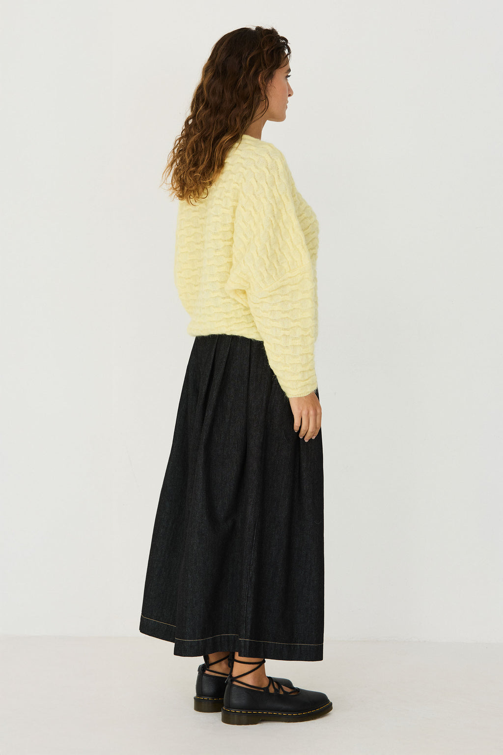 SKFK YELLOW NAIA BUBBLE KNIT