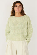 SKFK SOFT GREEN NAIA BUBBLE KNIT