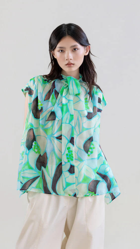 PSOPHIA BOTANICAL PRINT BLOUSE