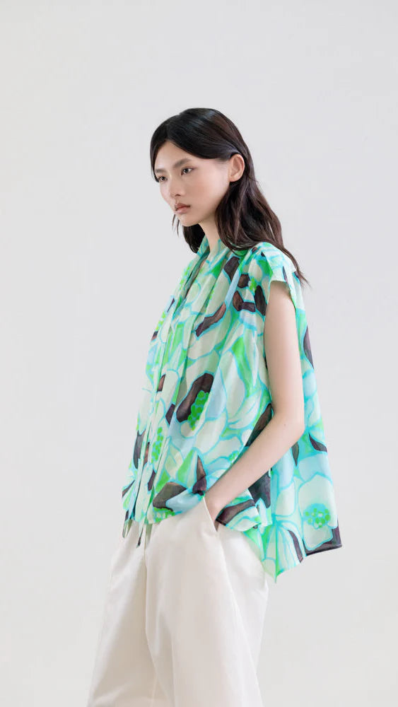 PSOPHIA BOTANICAL PRINT BLOUSE