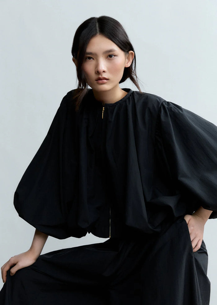 PSOPHIA BLACK PUFF CROP JACKET