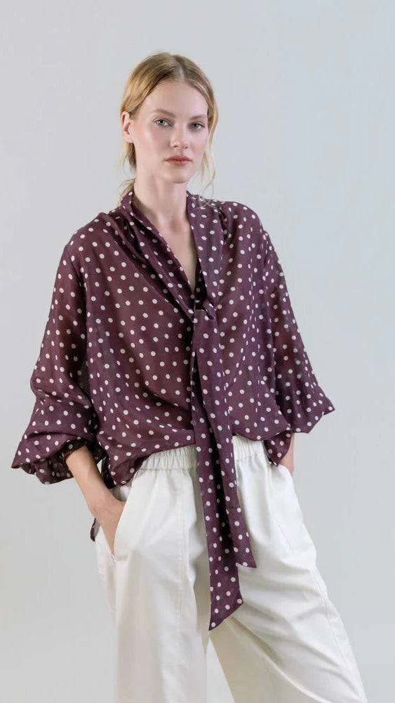 PSOPHIA POLKA DOT BLOUSE