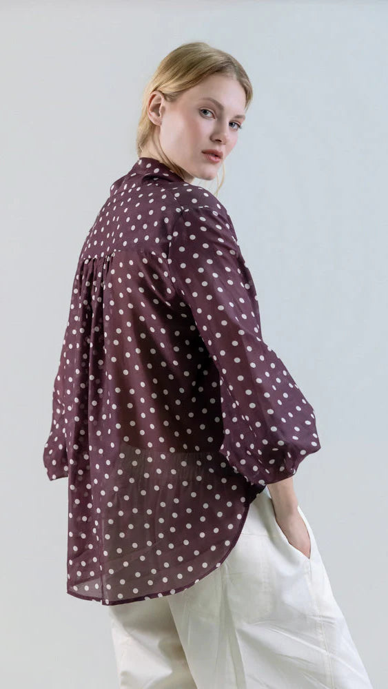 PSOPHIA POLKA DOT BLOUSE