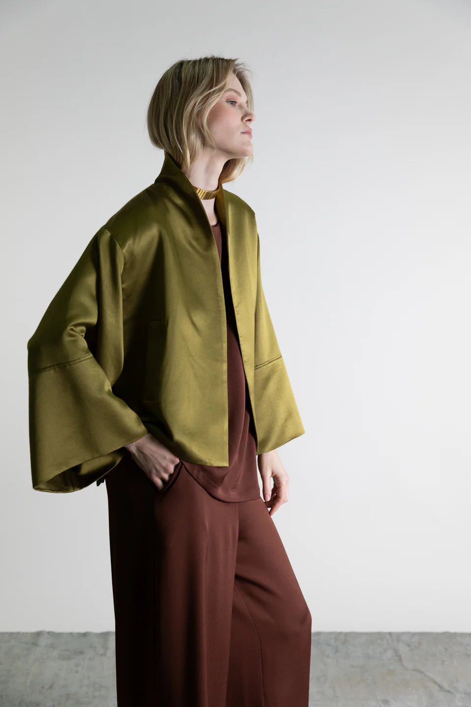 PSOPHIA OLIVE GREEN JACKET - White Bicycle