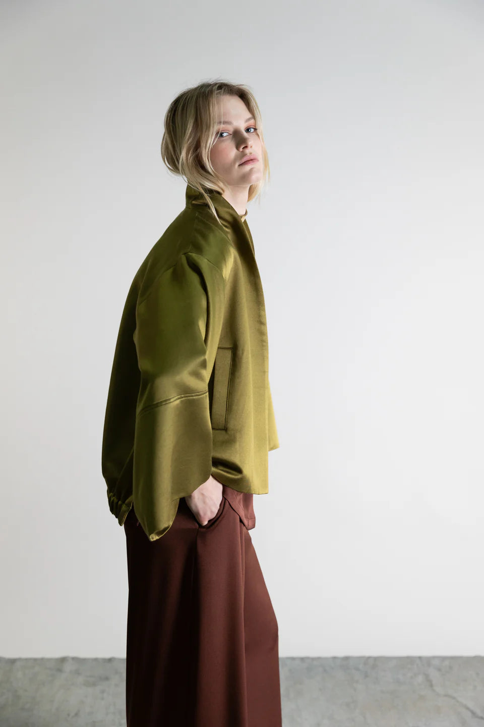 PSOPHIA OLIVE GREEN JACKET - White Bicycle