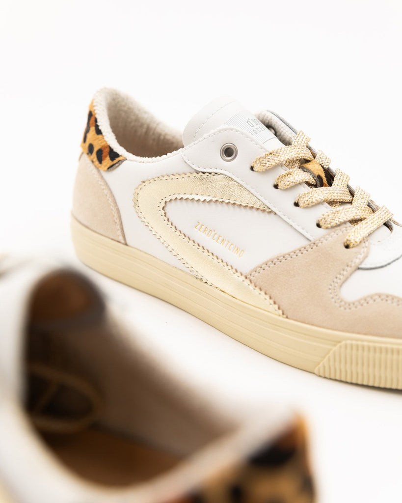 0-105 GOLD AND LEOPARD TRIM JULIA TRAINER