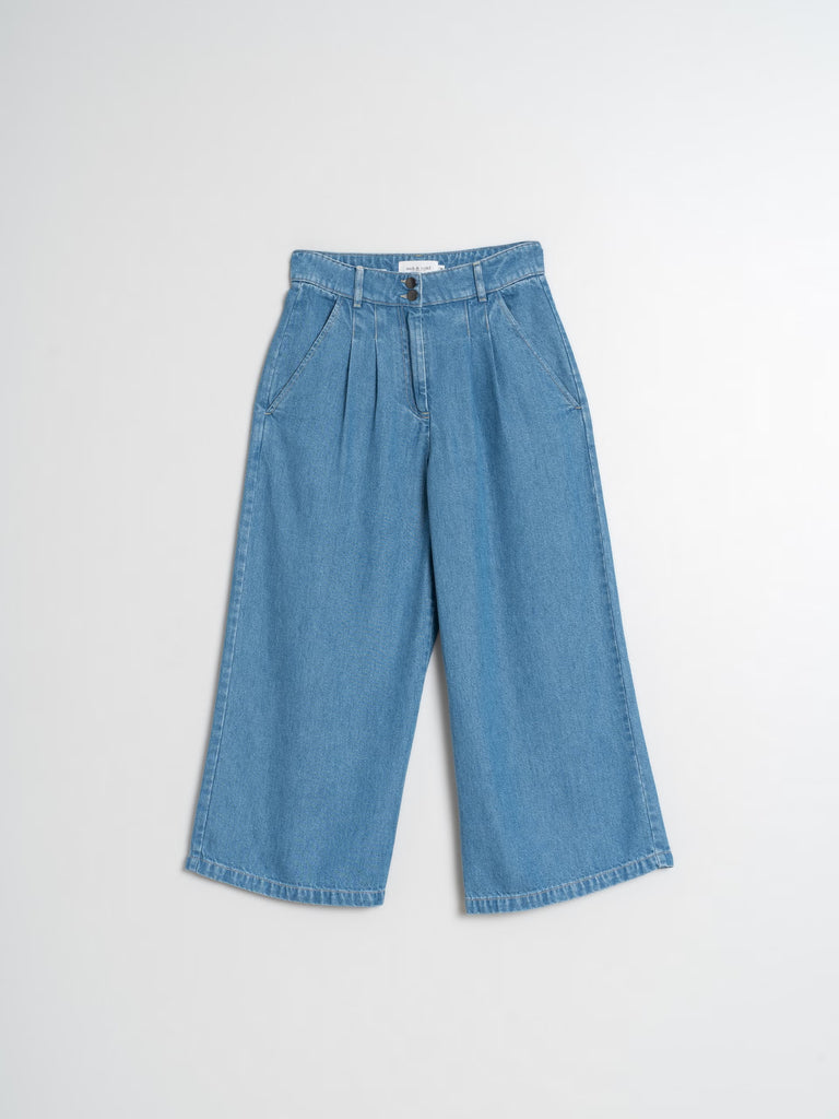INDI AND COLD WIDE CROP DENIMS