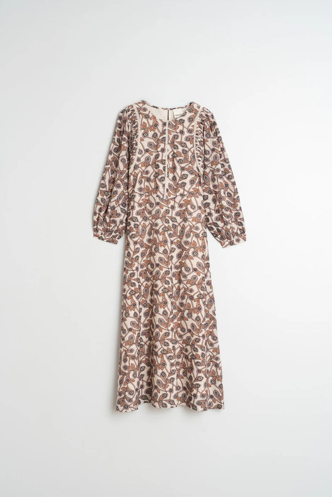 INDI AND COLD CREPE COTTON PATTERN DRESS