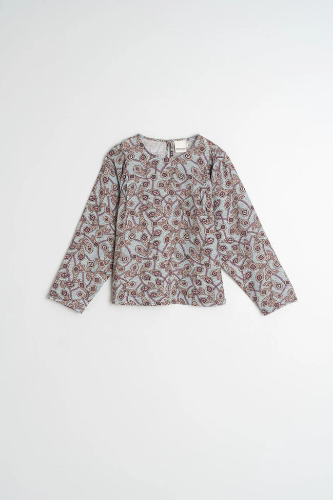 INDI AND COLD BLUE PATTERN BLOUSE