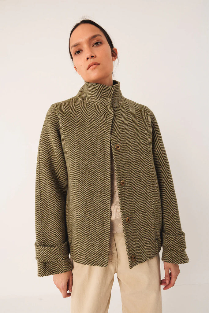 INDI AND COLD HERRINGBONE WOOL JACKET