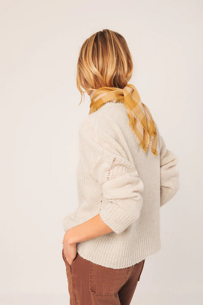 INDI AND COLD ECRU WOOL SWEATER