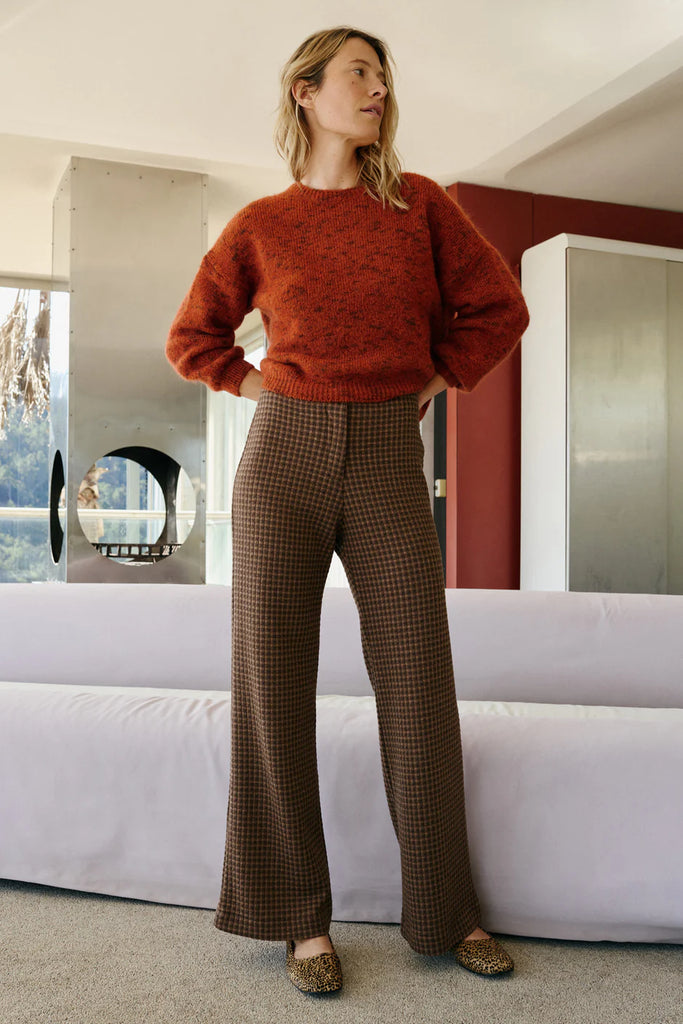 INDI AND COLD CHECK KNITTED TROUSER