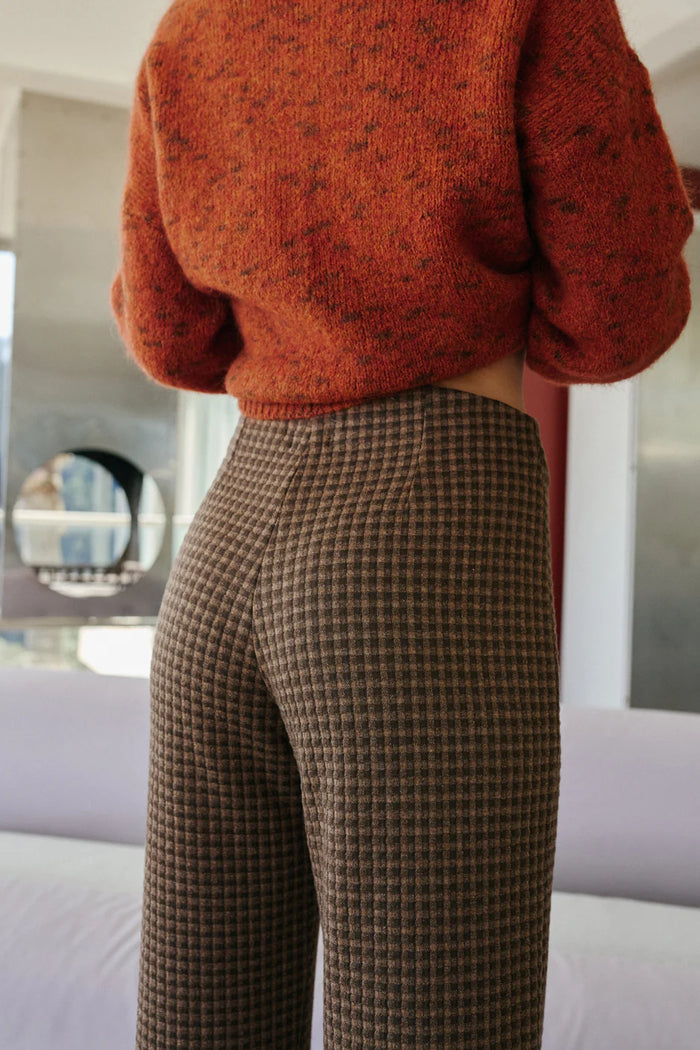 INDI AND COLD CHECK KNITTED TROUSER