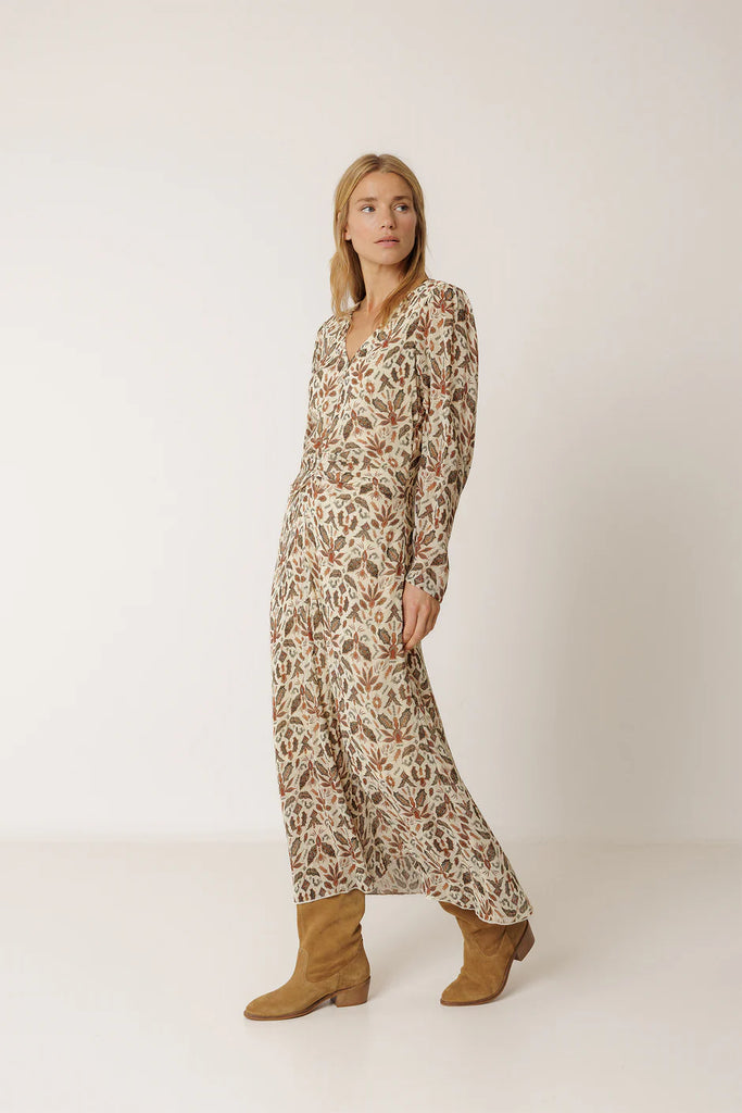 INDI AND COLD LANTERN SLEEVE DRESS