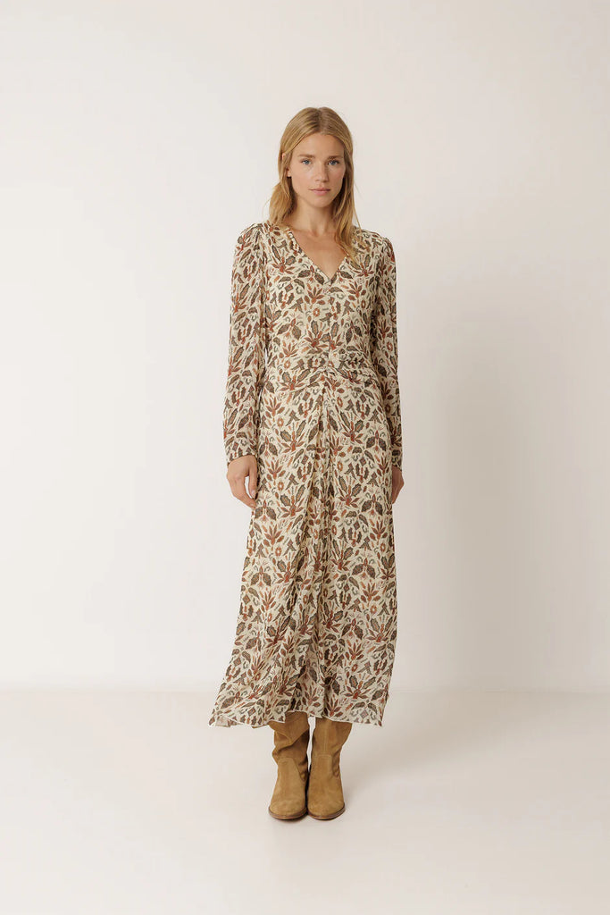 INDI AND COLD LANTERN SLEEVE DRESS