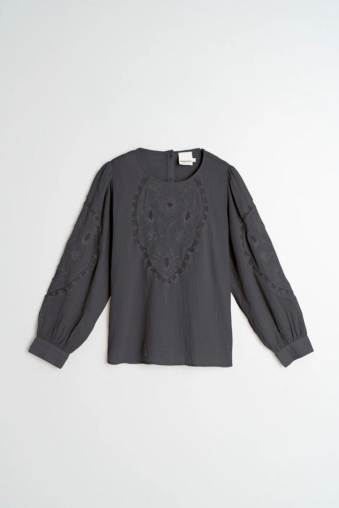 INDI AND COLD BLACK ROMANTIC BLOUSE