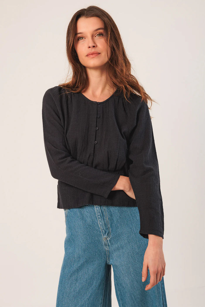 INDI AND COLD CREPE COTTON BLOUSE