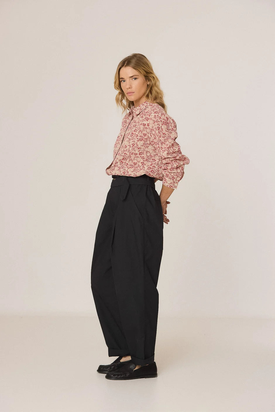 INDI AND COLD RED PATTERN WESTERN STYLE SHIRT